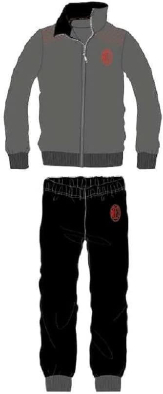Sicem Tuta Pigiama Milan Ufficiale Uomo Adulto in Cotone Felpato Collezione 2021-2022 PIGMI14117AN (S)