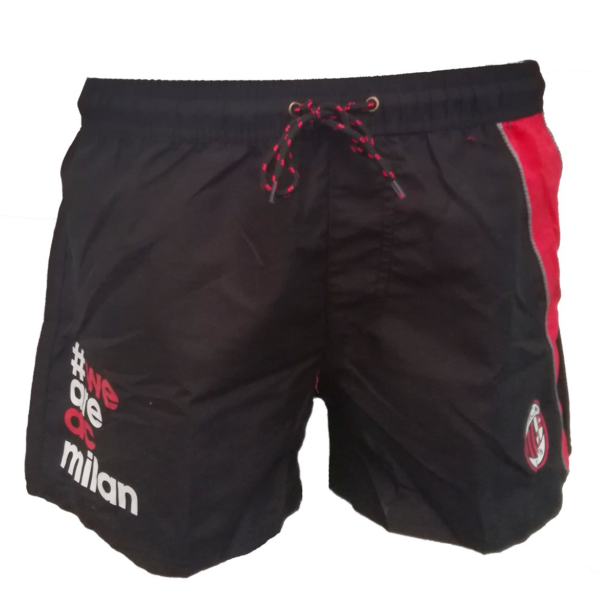 AC Milan Costume Ragazzo Boxer Pantaloncino in Nylon Prodotto Ufficiale Nuova Collezione Art. MI20005 (Nero, 12 Anni)