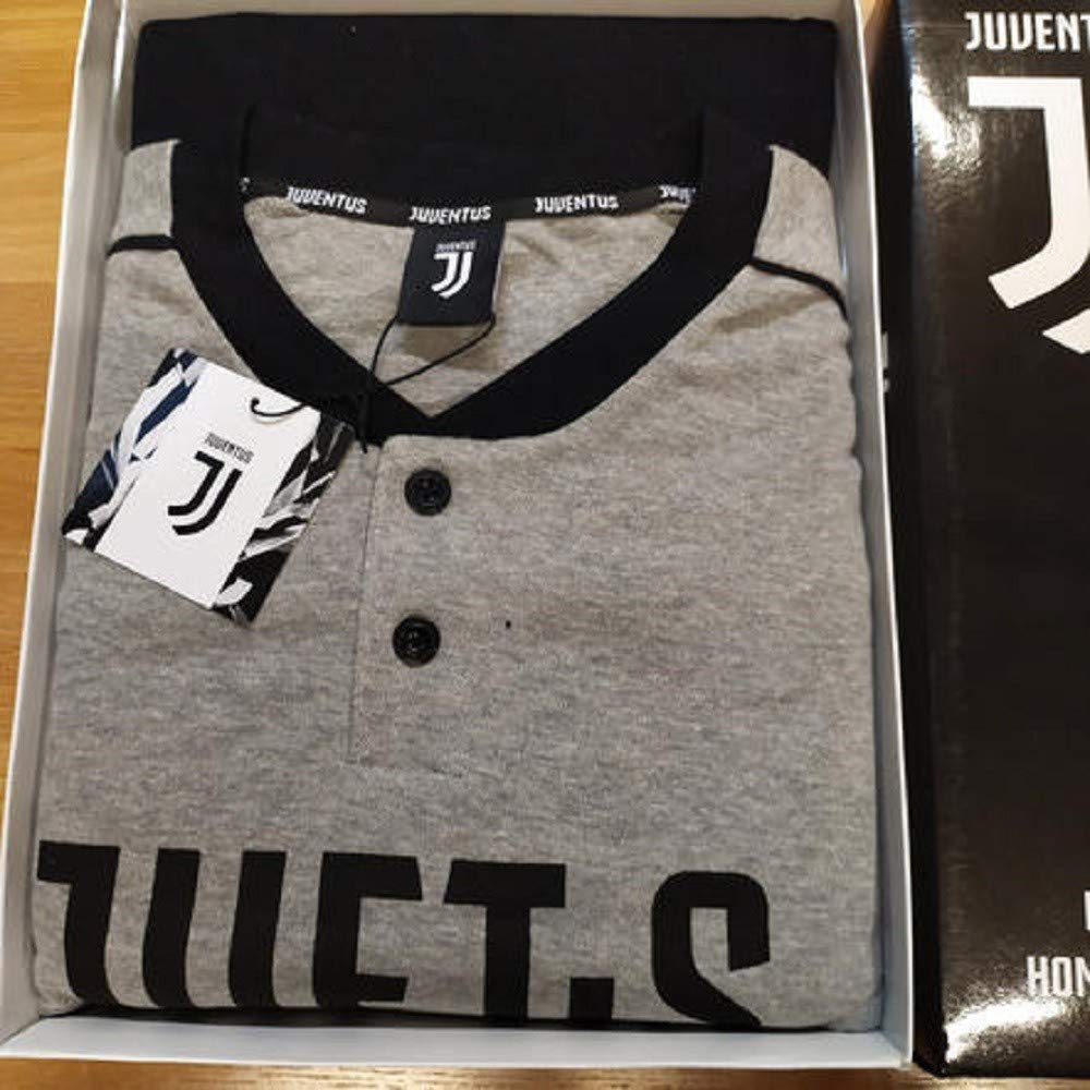 Pigiama in Caldo Cotone Uomo e Ragazzo Juventus F.C. Official (12 Anni, Grigio Melange)