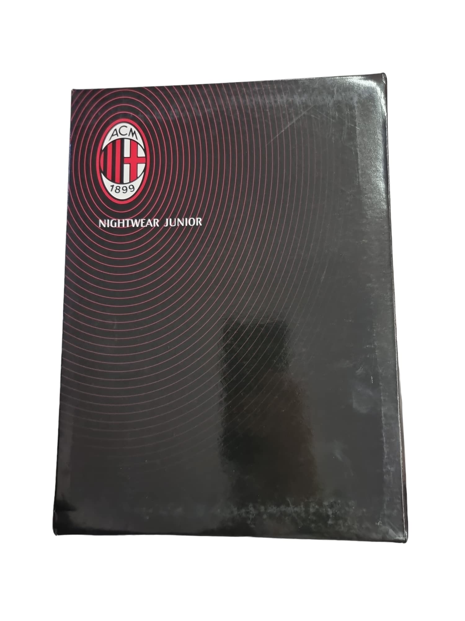 Milan Pigiama Junior Homewear Football Prodotto Ufficiale Interlock 100% Cotone Caldo Pigiama Serafino Manica Lunga e Pantalone 