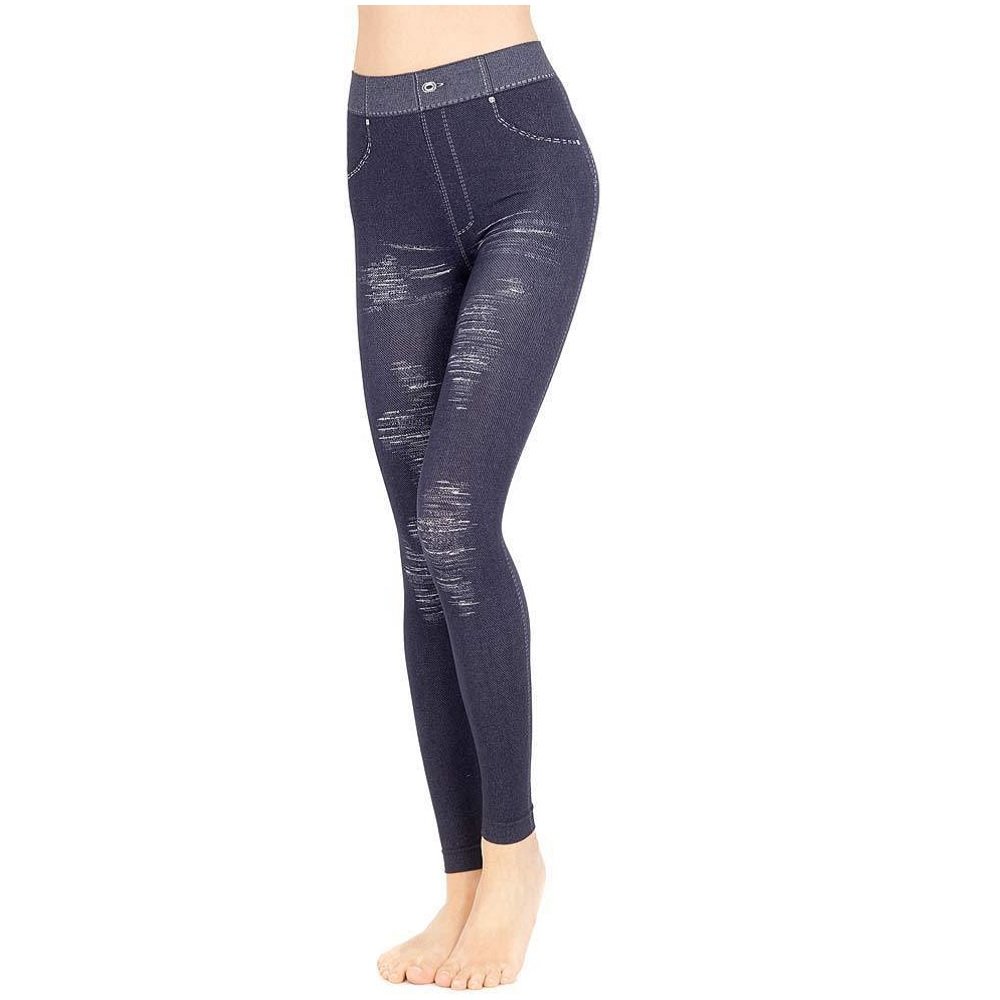 POMPEA Leggings Slim Jeans Silhouette colore BLU Medio Veneranda Colori BLU MEDIO Taglia M
