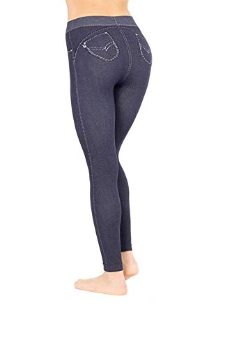 POMPEA Leggings Slim Jeans Silhouette colore BLU Medio Veneranda Colori BLU MEDIO Taglia M