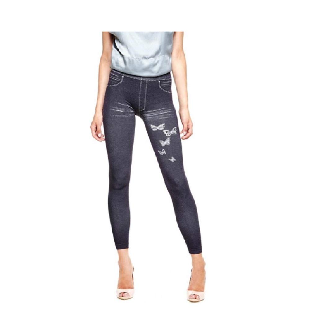 POMPEA Leggings Slim Jeans Silhouette Push Up colore Blu Medio Paula Colori BLU MEDIO Taglia L