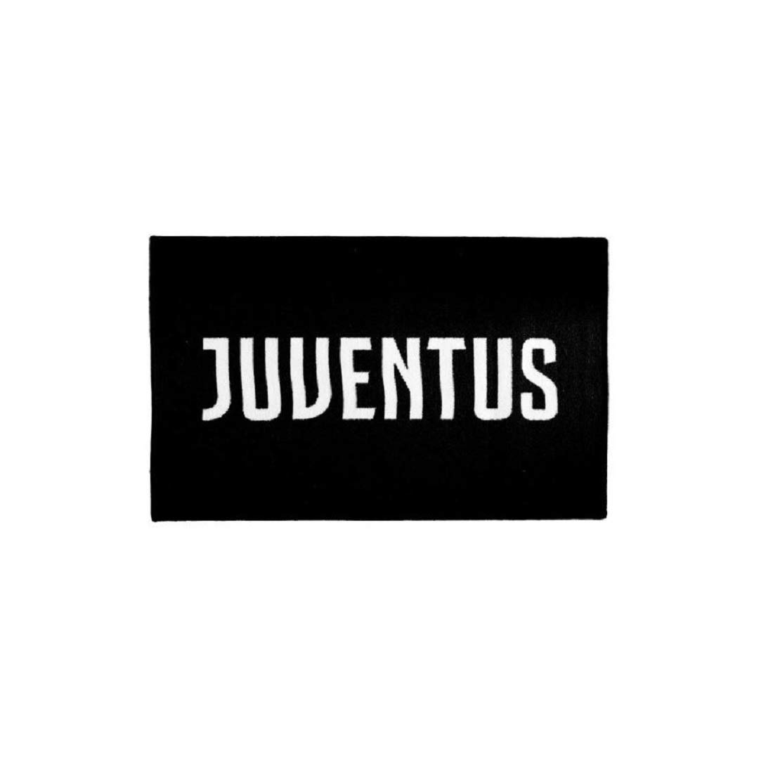 Juventus Antiscivolo Juventus Tappeto, Materiale Sintetico, Bianco/Nero, 70x110x1 cm