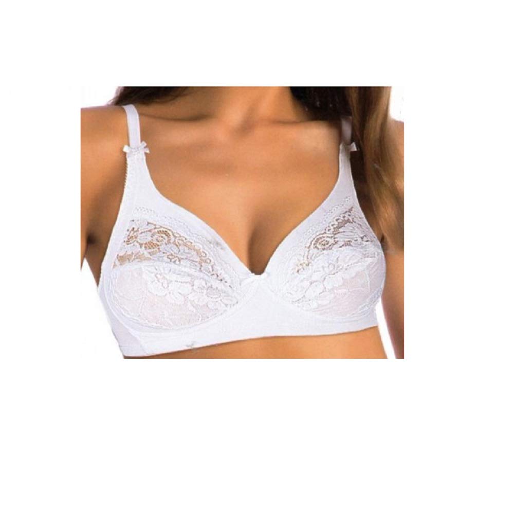 GIANMARCO VENTURI Reggiseno senza ferretto,bretelle larghe regolabili Art.Peonia Colori Bianco Taglia 5