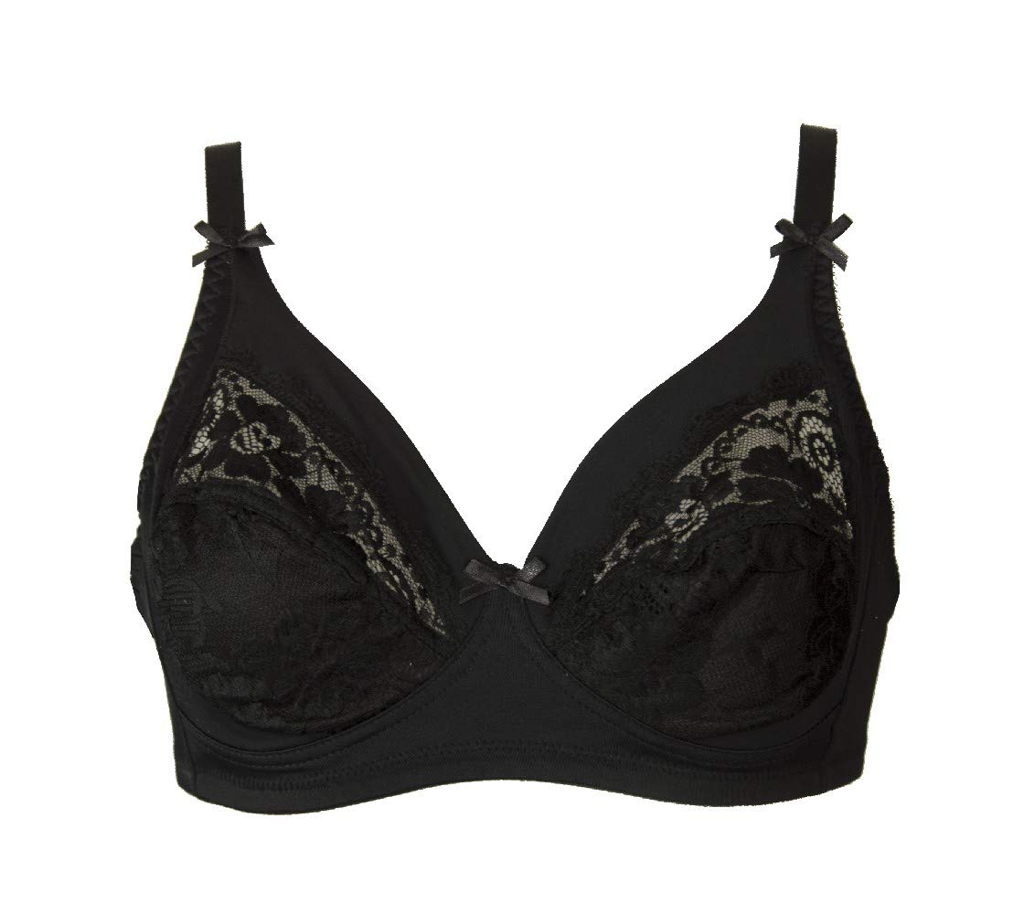 GIANMARCO VENTURI Reggiseno senza ferretto,bretelle larghe regolabili Art.Peonia Colori Nero Taglia 7