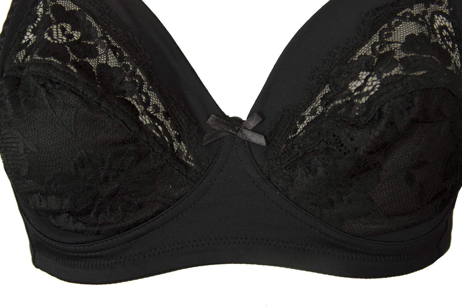 GIANMARCO VENTURI Reggiseno senza ferretto,bretelle larghe regolabili Art.Peonia Colori Nero Taglia 5