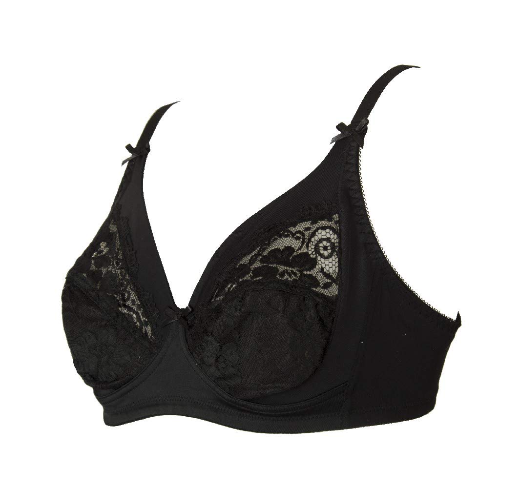 GIANMARCO VENTURI Reggiseno senza ferretto,bretelle larghe regolabili Art.Peonia Colori Nero Taglia 6