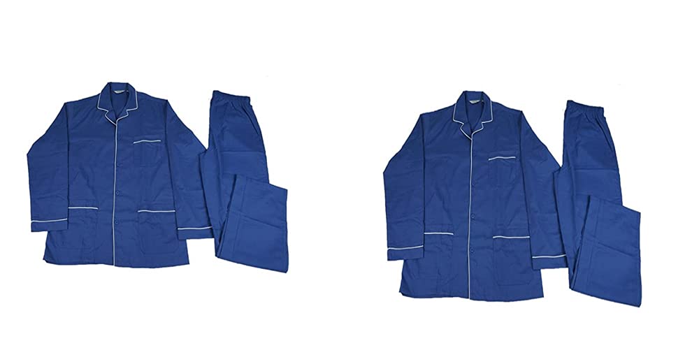 Diplomat Pigiama Uomo Classico 100100 Caldo Cotone-Flanella Blu Art.WO293 Colori Blu Taglia 58