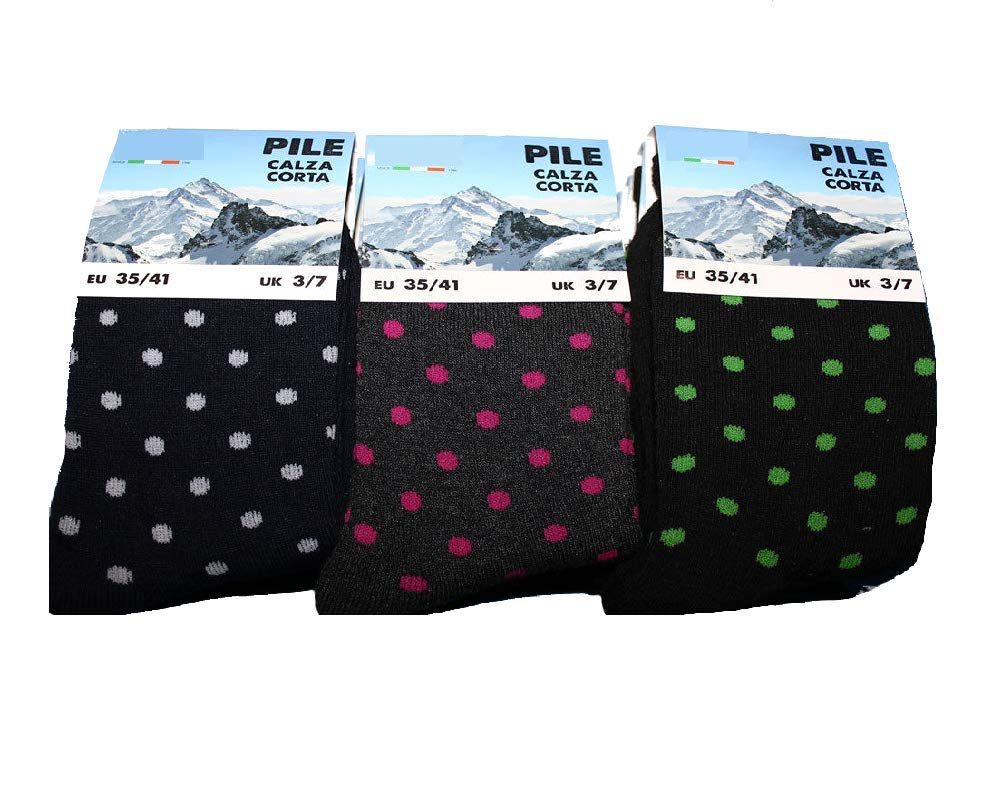 DAG Tris Calza lunga francese Donna PILE Calzante dal 3541 Colori Confezione Mista Taglia 35/41