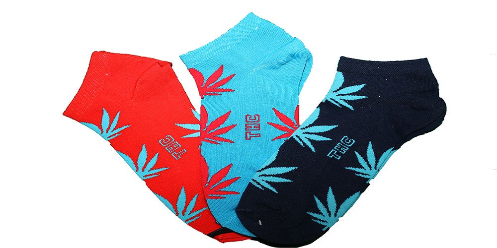 Mini Calza Unisex a fantasia 3 Paia assortiti in Caldo Cotone Colori BLU MEDIO Taglia Taglia Unica