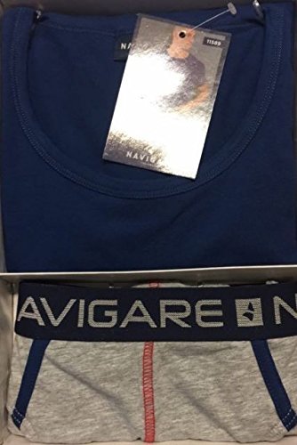 Navigare Completo Uomo Mezza manica e slip cotone elastico 3 TAGLIE ANAVIG11589 Colori Blu Taglia 6 - XL