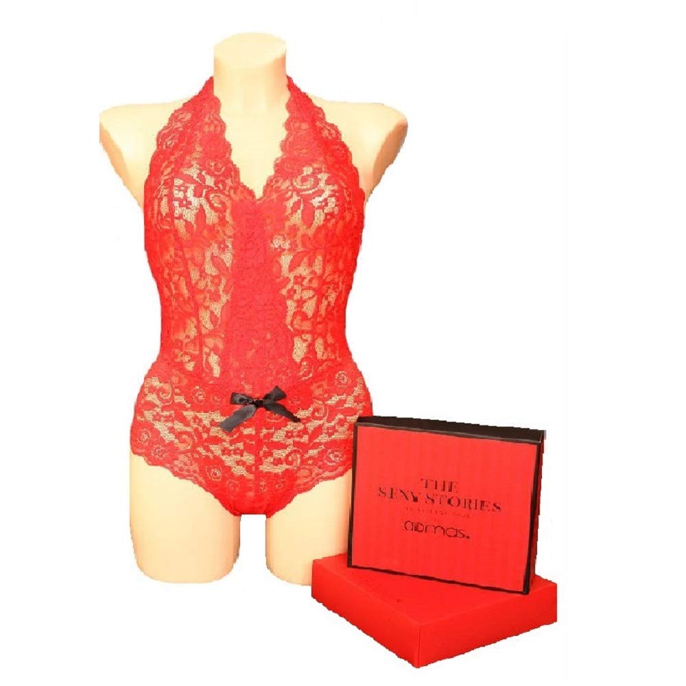 Sexy Body Escote Tanga in ricamo regalo San Valentino AADMAS43044 Colori Rosso Taglia S