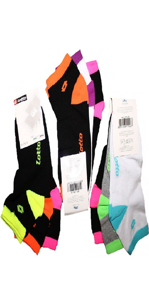 Lotto TRIS calzini corti Unisex Cotone elastico Colorati ALOTTOKRIS Colori Confezione Mista Taglia Taglia Unica