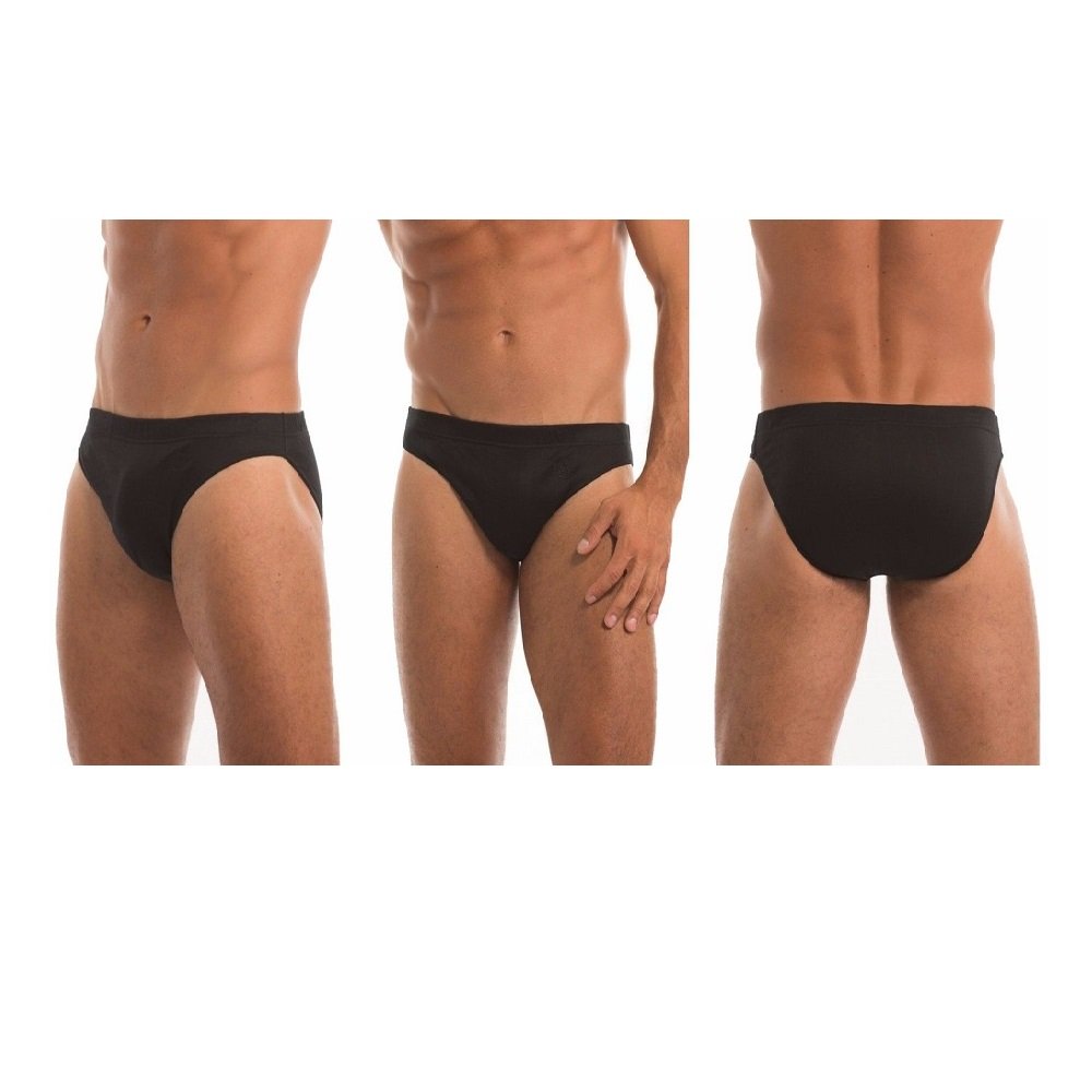 GARDA 6 Slip Uomo Filo di Scozia Art. 2761 COLORATO 100% Cotone MINISLIP (6/XL, Nero/Blu/Fumo)