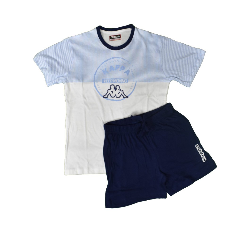 Kappa Pigiama Ragazzo T-Shirt MManica Pantaloncino Bicolore AKAPPAKMS18038Y Colori Grigio Taglia 14a