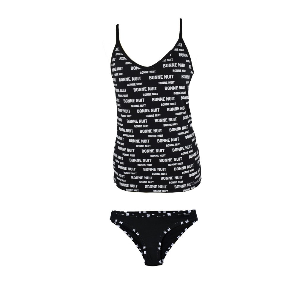 INTIMAMI Completino Donna Canotta e Slip Fantasia scritte AINTIMID211SSS Colori Blu Taglia L