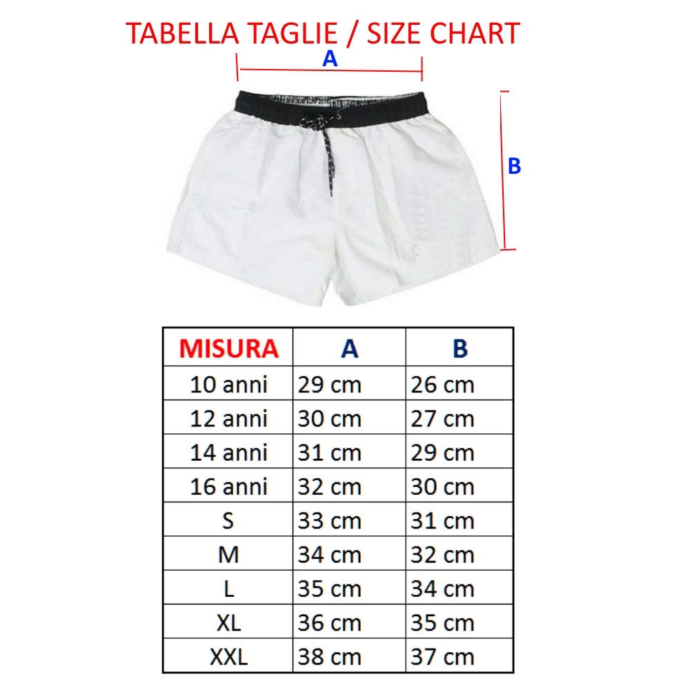 PLANETEX Costume da Bagno Bianco Uomo Pantaloncini Mare Piscina PS 27304-XXL