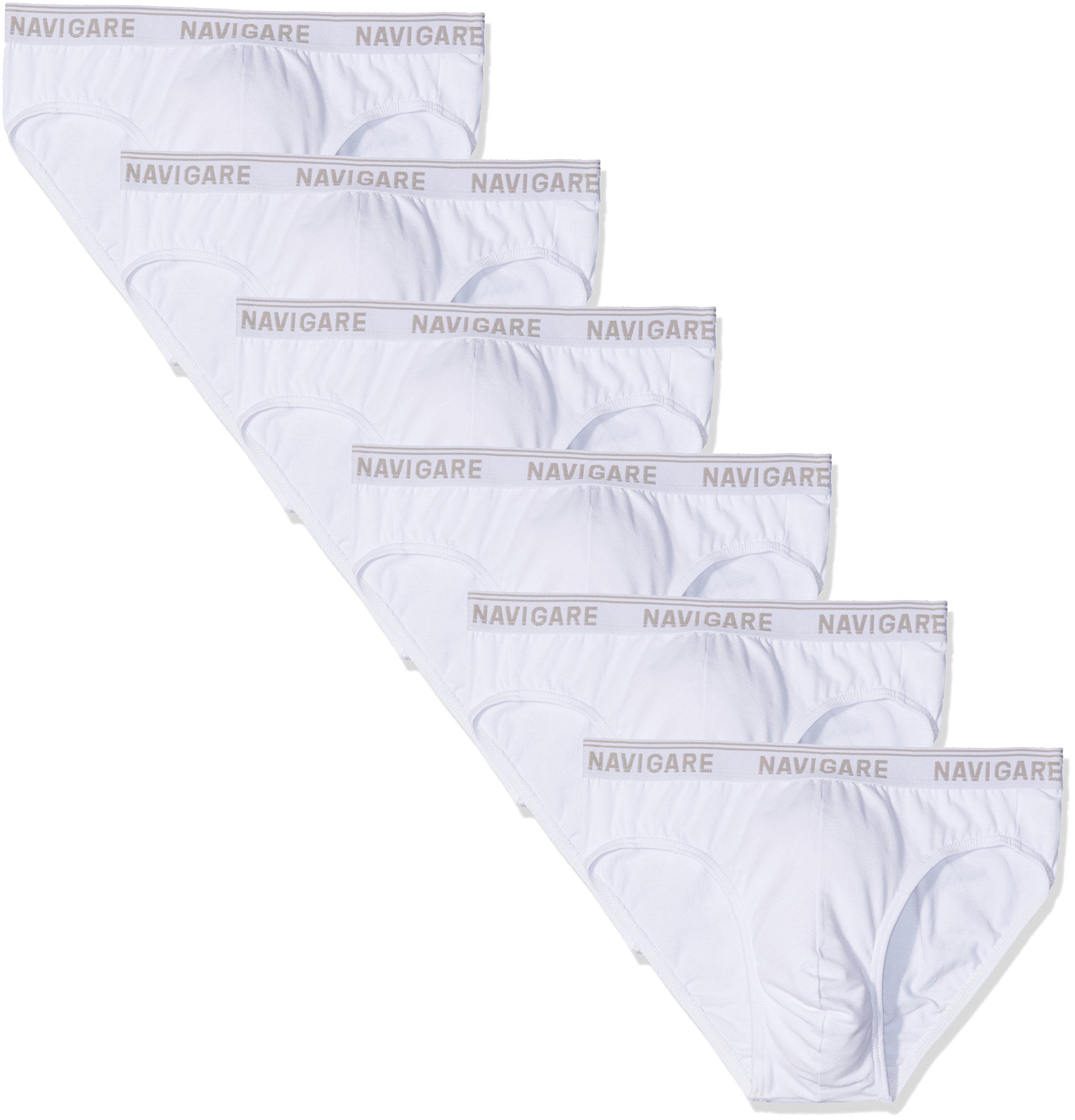 Navigare 574/E Slip, Bianco, X-Large (Taglia produttore:6), Pacco da 6, Uomo