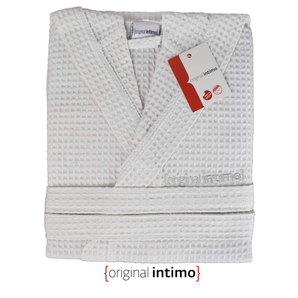 OriginalIntimo ACCAPPATOIO UOMO DONNA ORIGINAL INTIMO,A NIDO DAPE CON CINTURA E CAPPUCCIO Colori Royal Taglia M