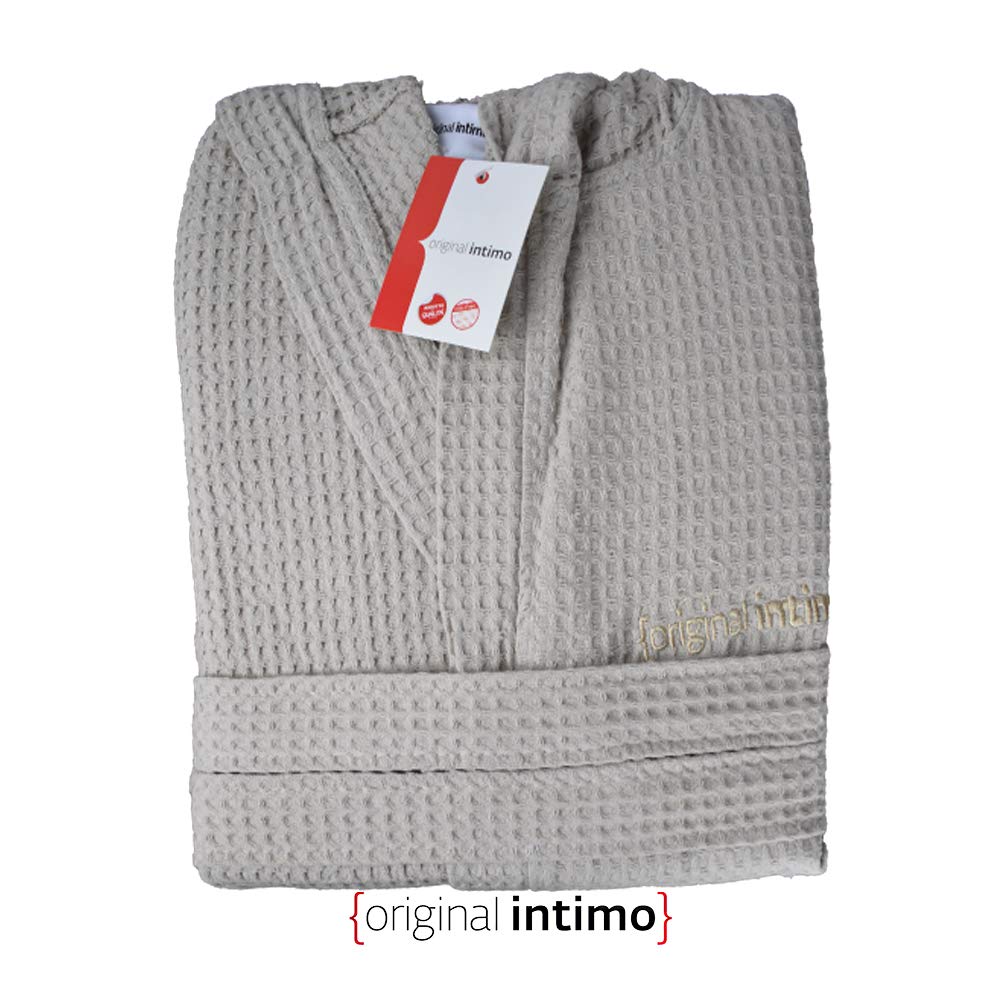 OriginalIntimo ACCAPPATOIO UOMO DONNA ORIGINAL INTIMO,A NIDO DAPE CON CINTURA E CAPPUCCIO Colori Royal Taglia XL