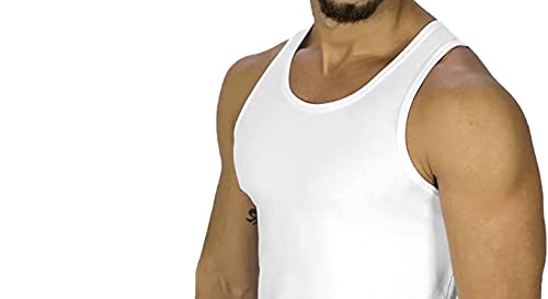 OriginalIntimo Canottiera Uomo in cotone Bianco Taglia Made in Italy Confezione 4 Pezzi A630B Colori Bianco Taglia 4