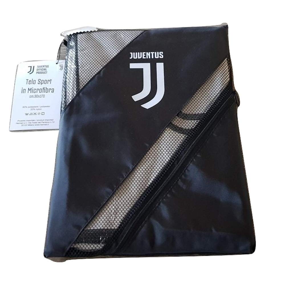 Sfiziosa Telo Sport Juventus in Microfibra 90x170 con Busta portaoggetti per la Piscina o Il Mare