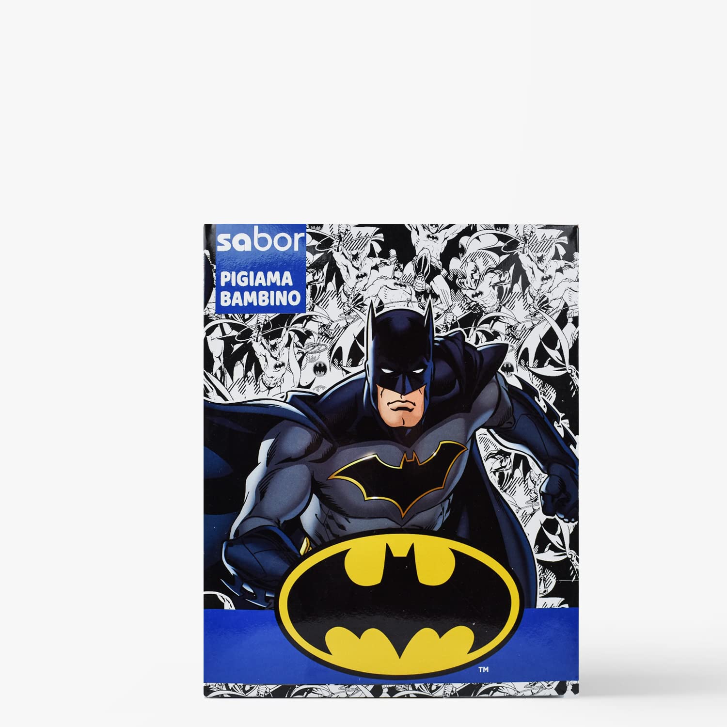 Sabor Batman Pigiama Lungo Bambino | Jersey di Cotone | Blu Avio O Grigio Melange (4 Anni, Grigio Melange)