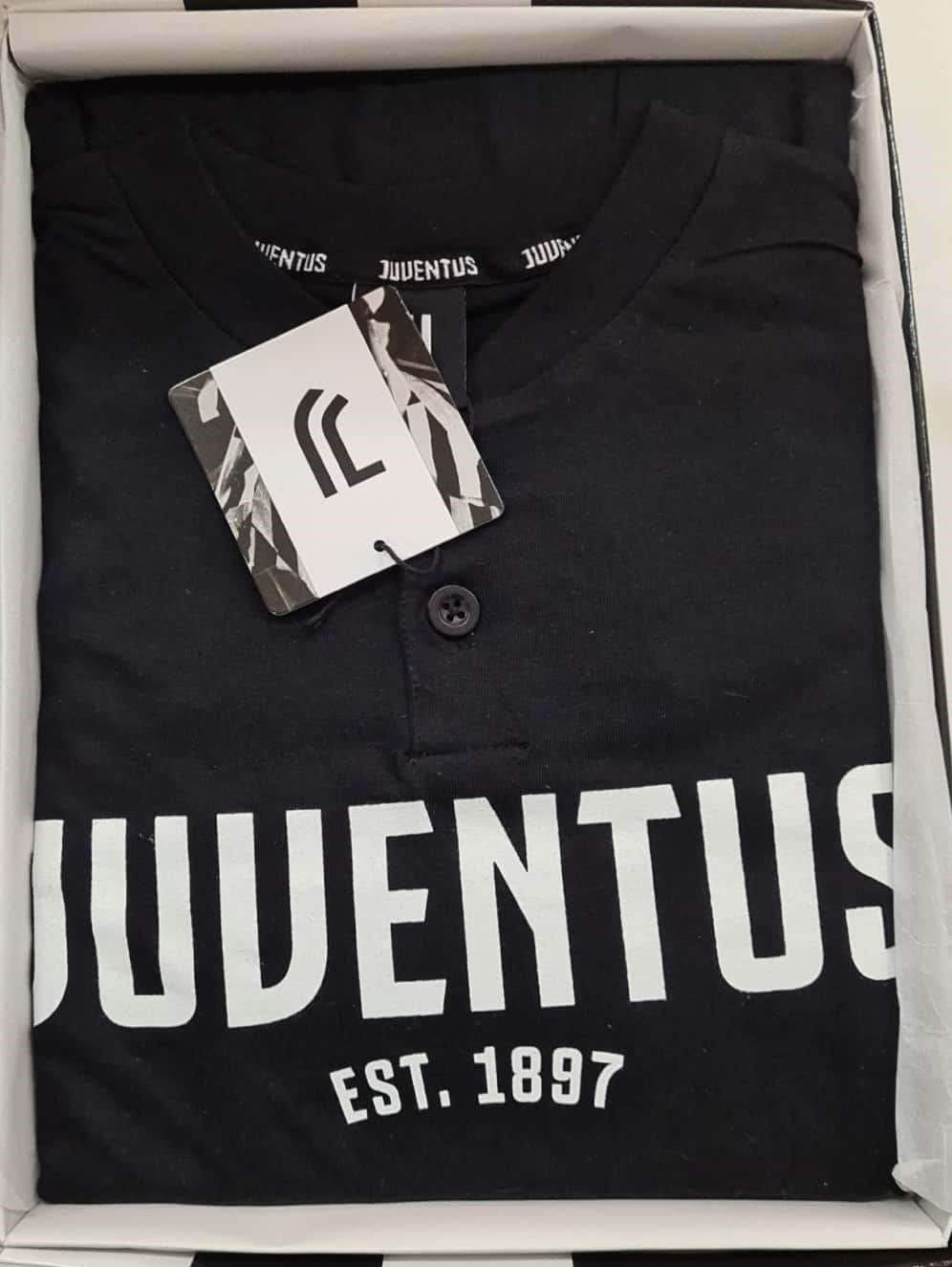 Juventus Pigiama Homewear Uomo Prodotto Ufficiale Cotone Leggero Pigiama Serafino Manica Lunga e Pantalone Lungo in Diversi Colo