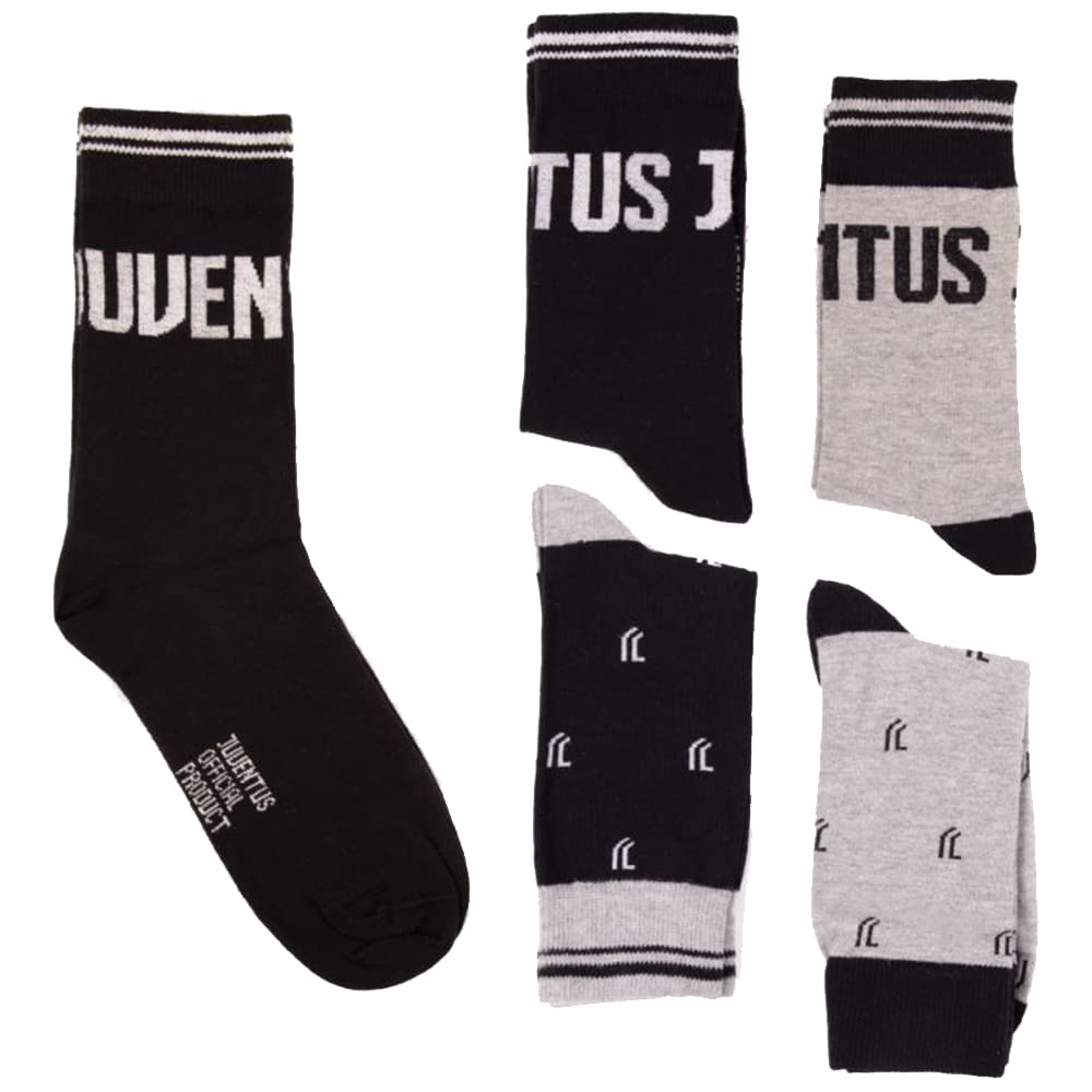 Juventus Calzini 4 paia uomo prodotto ufficiale calza corta (39/42)