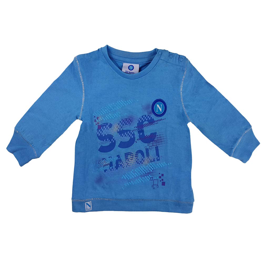 T-SHIRT MANICA LUNGA SSC NAPOLI (3 MESI, CELESTE)