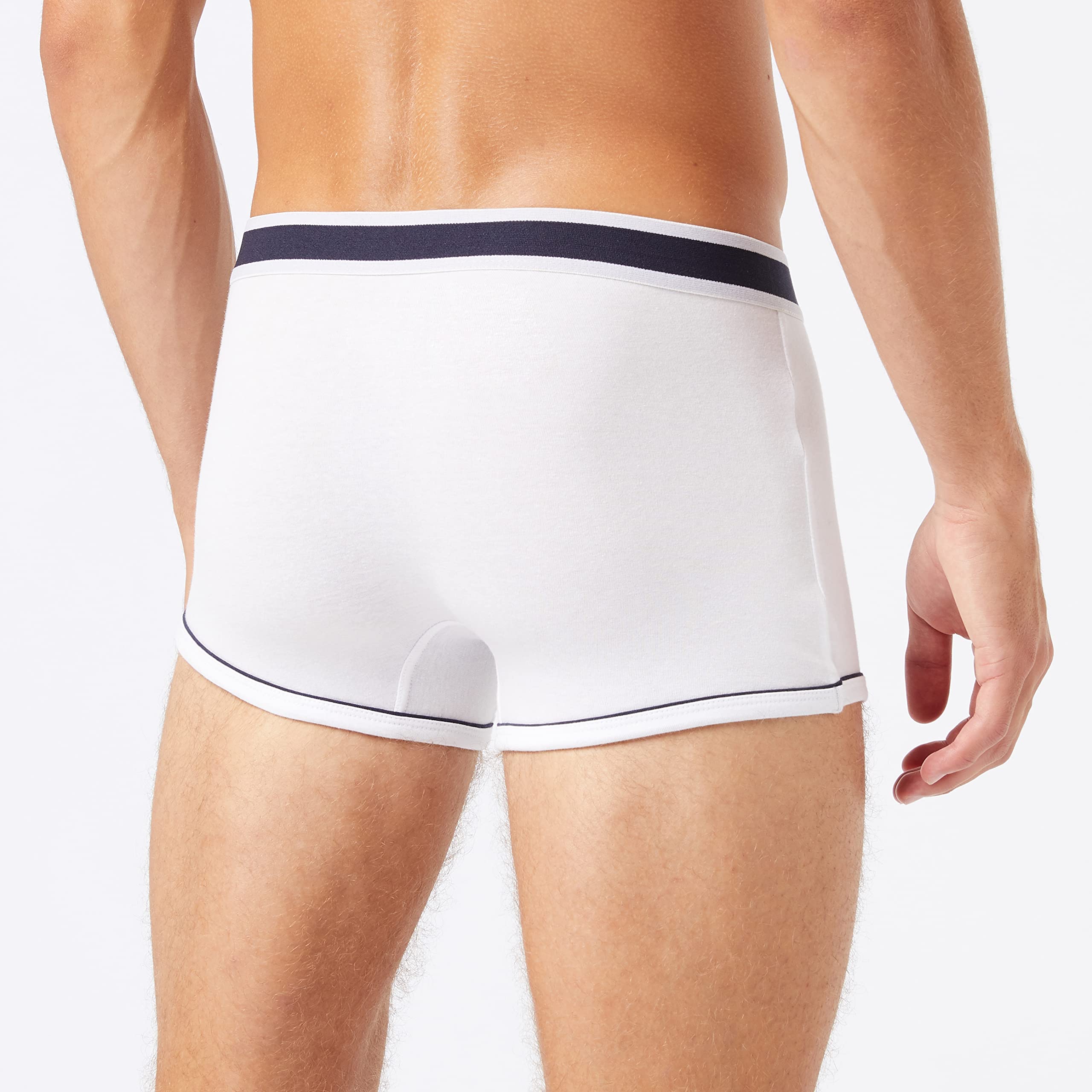 Navigare 312 Boxer, Multicolore (Bianco/ Nero/ Blu/ Grigio), Small (Taglia produttore:3), Pacco da 6, Uomo