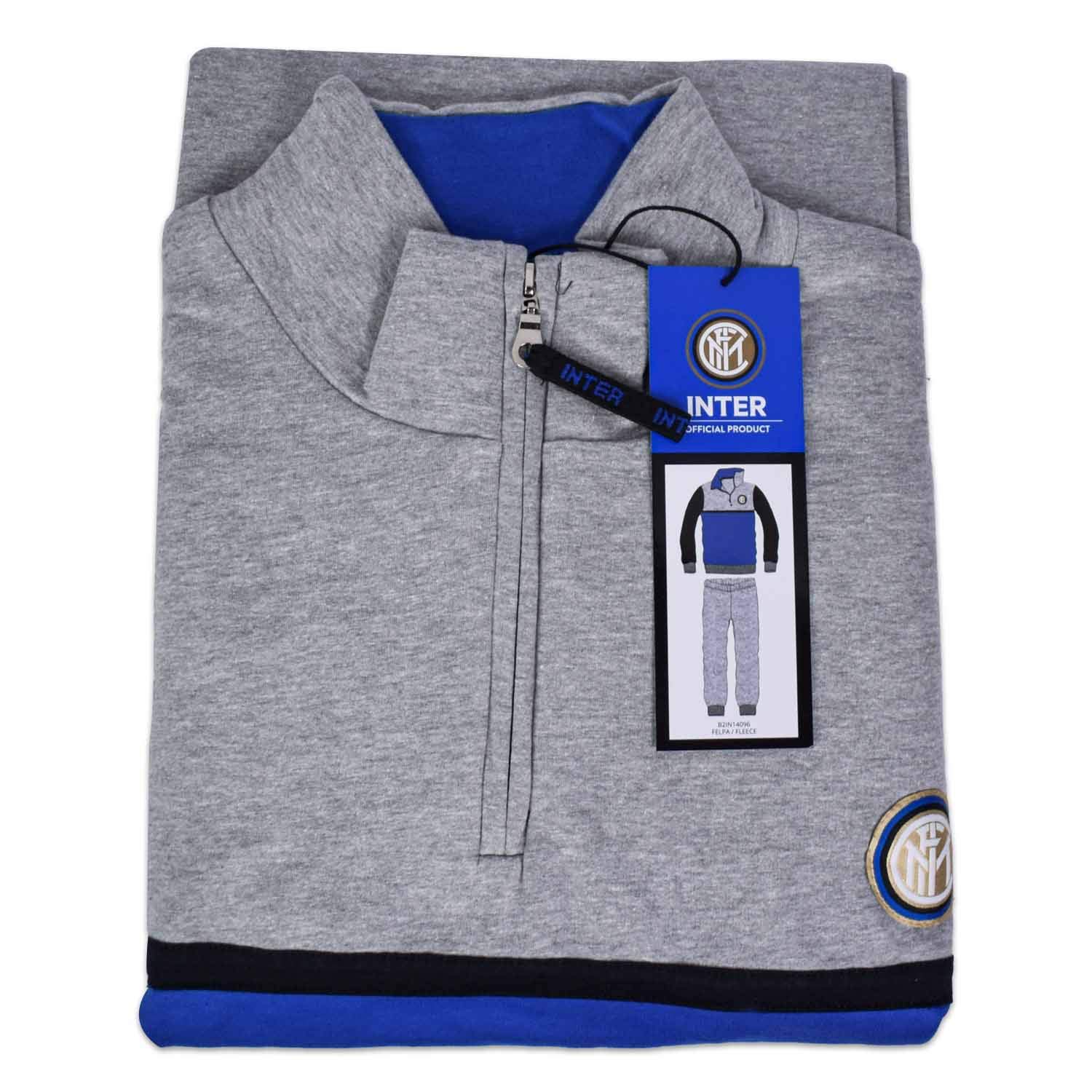SICEM PIGIAMA UOMO INTER,CALDO COTONE,MEZZA ZIP,DISPONIBILE IN 2 COLORI ART 14096 Colori Royal Taglia M