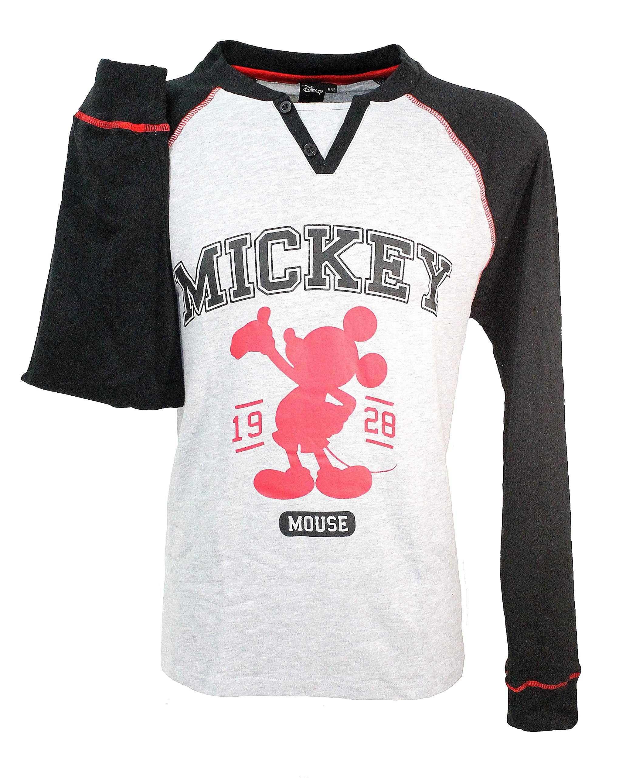 Pigiama Homewear Disney Mickey Prodotto Ufficiale Cotone Interlock Art.14100 (Grigio Medio - L / 50)