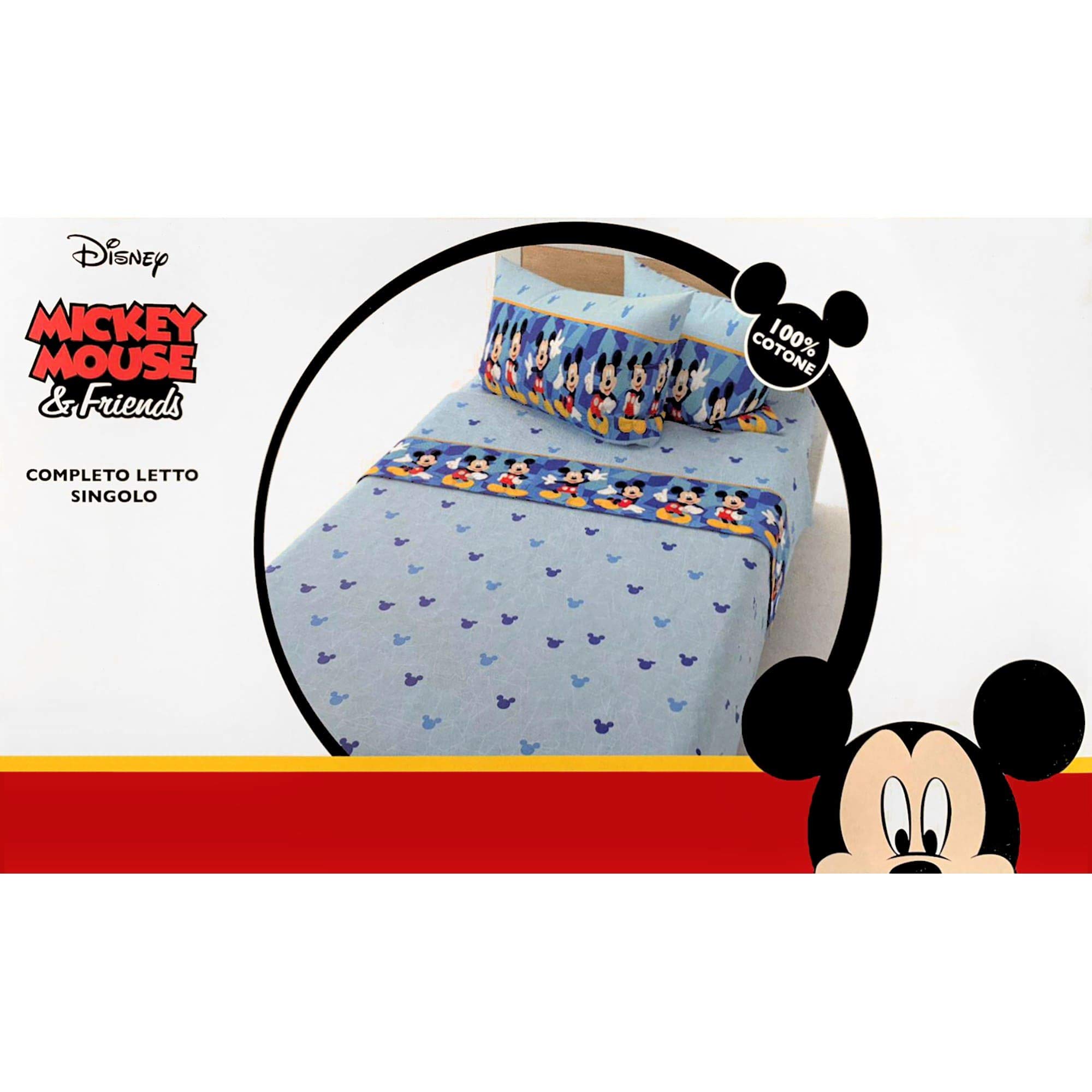 G. & C. Enterprise Completo Lenzuola Disney Mickey Mouse per Letto Singolo 1 Posto 3827