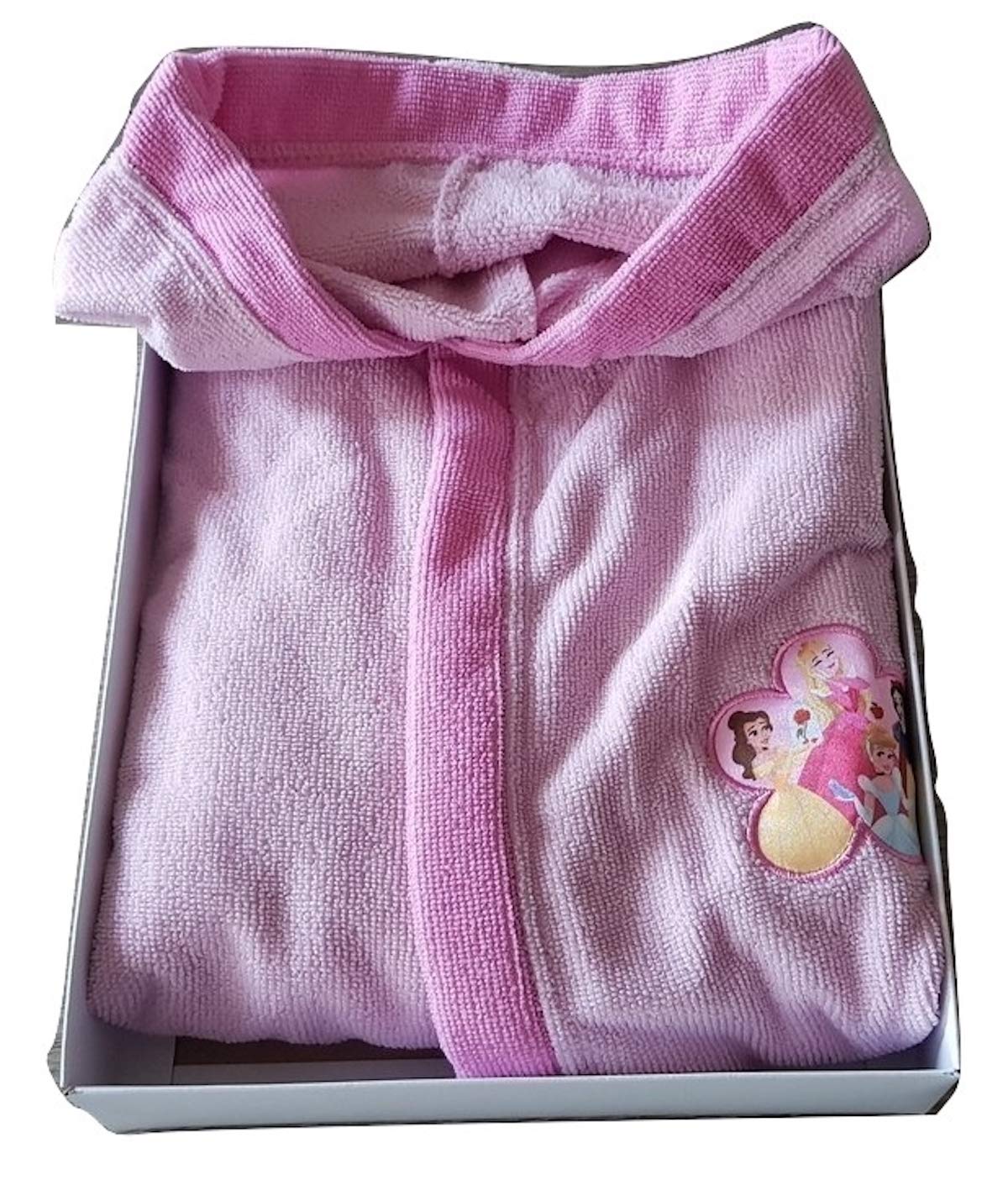 sfiziosa Accappatoio in Microfibra Scatola Princess Colore Rosa Taglie 3/4-5/6-7/8 Anni (7/8 Anni)
