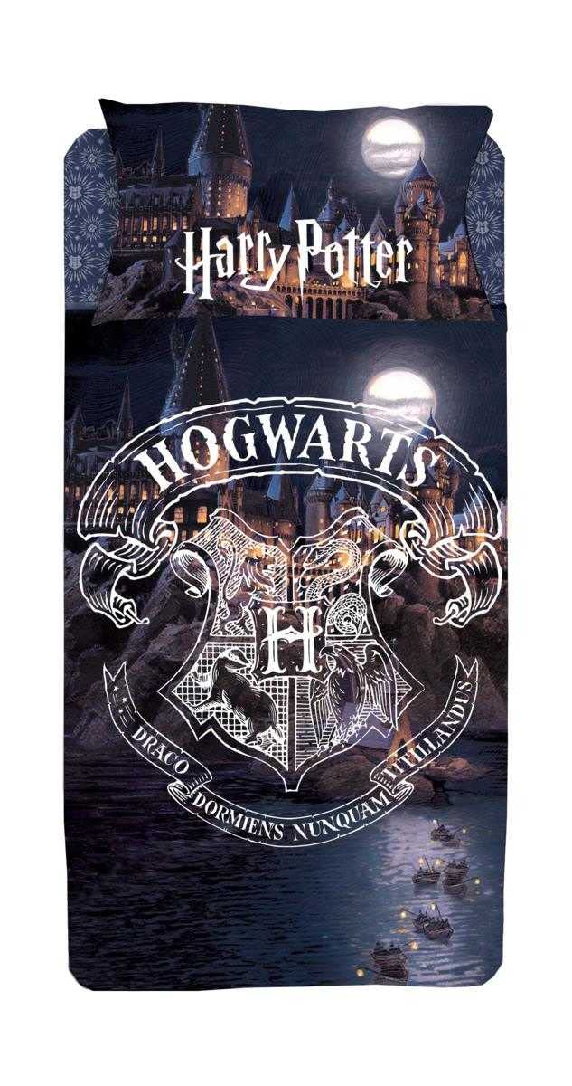 hermet HARRY POTTER | Completo Lenzuolo Singolo | 100% Cotone | Prodotto Ufficiale | 1 Piazza