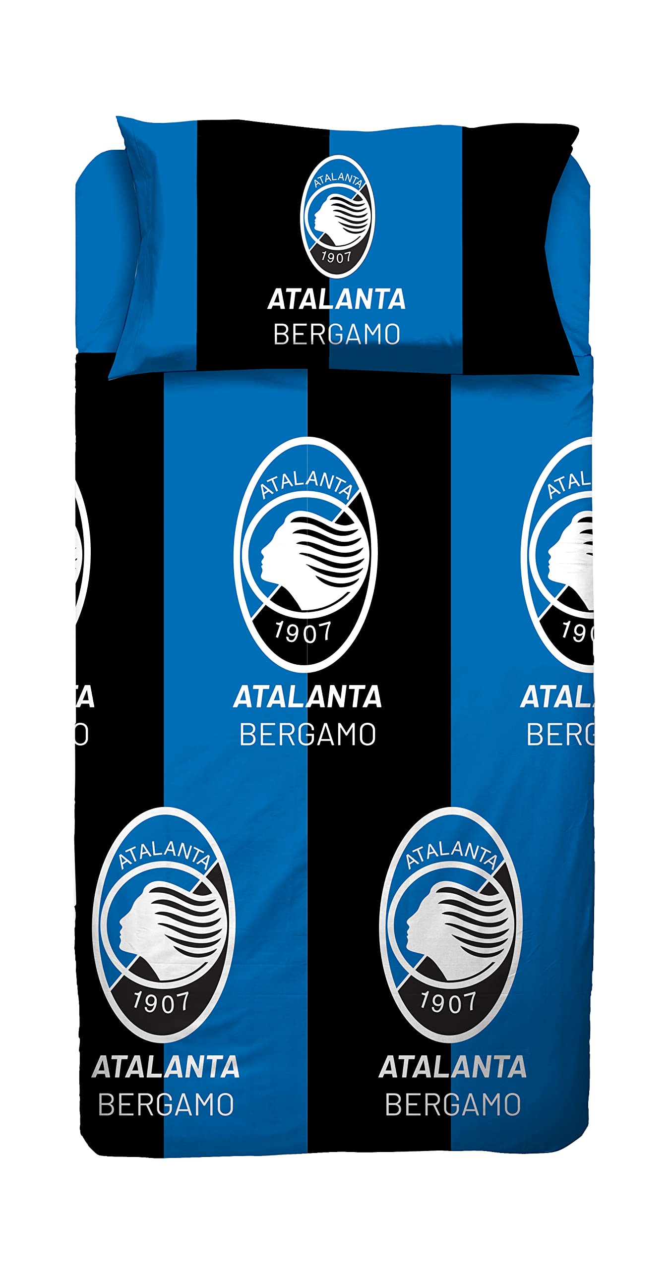 hermet Atalanta B.C. | Completo Lenzuolo Singolo | 100% Cotone | Prodotto Ufficiale, A002