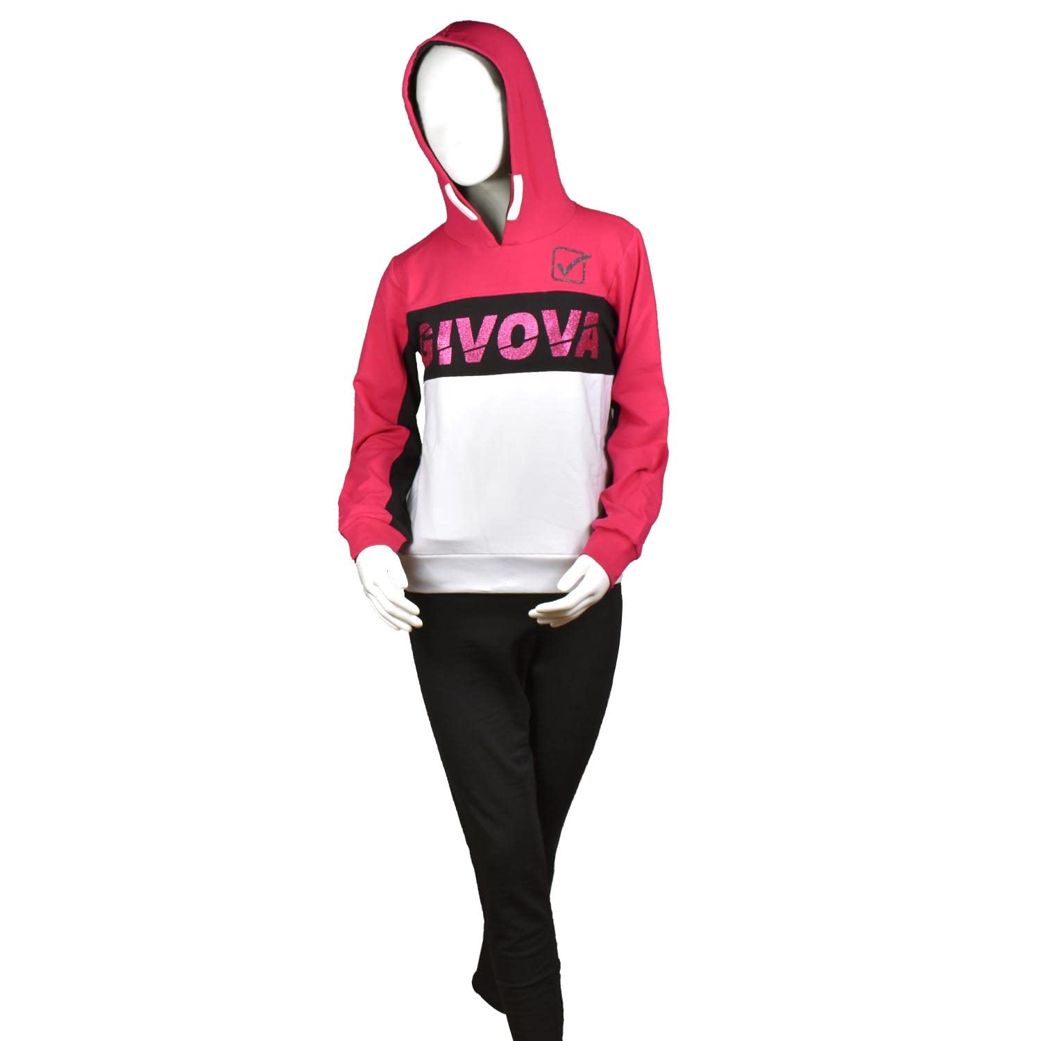 Tuta Ragazza maglia con Cappuccio abbigliamento Fashion Sport tg 8 16 anni
