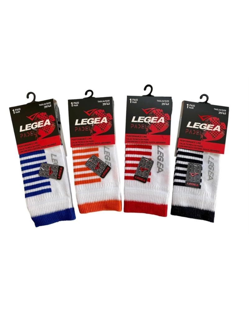 Generico Legea calza tecnica padel con rinforzi unisex 3 paia con il bianco (art.lg033) (43/46)