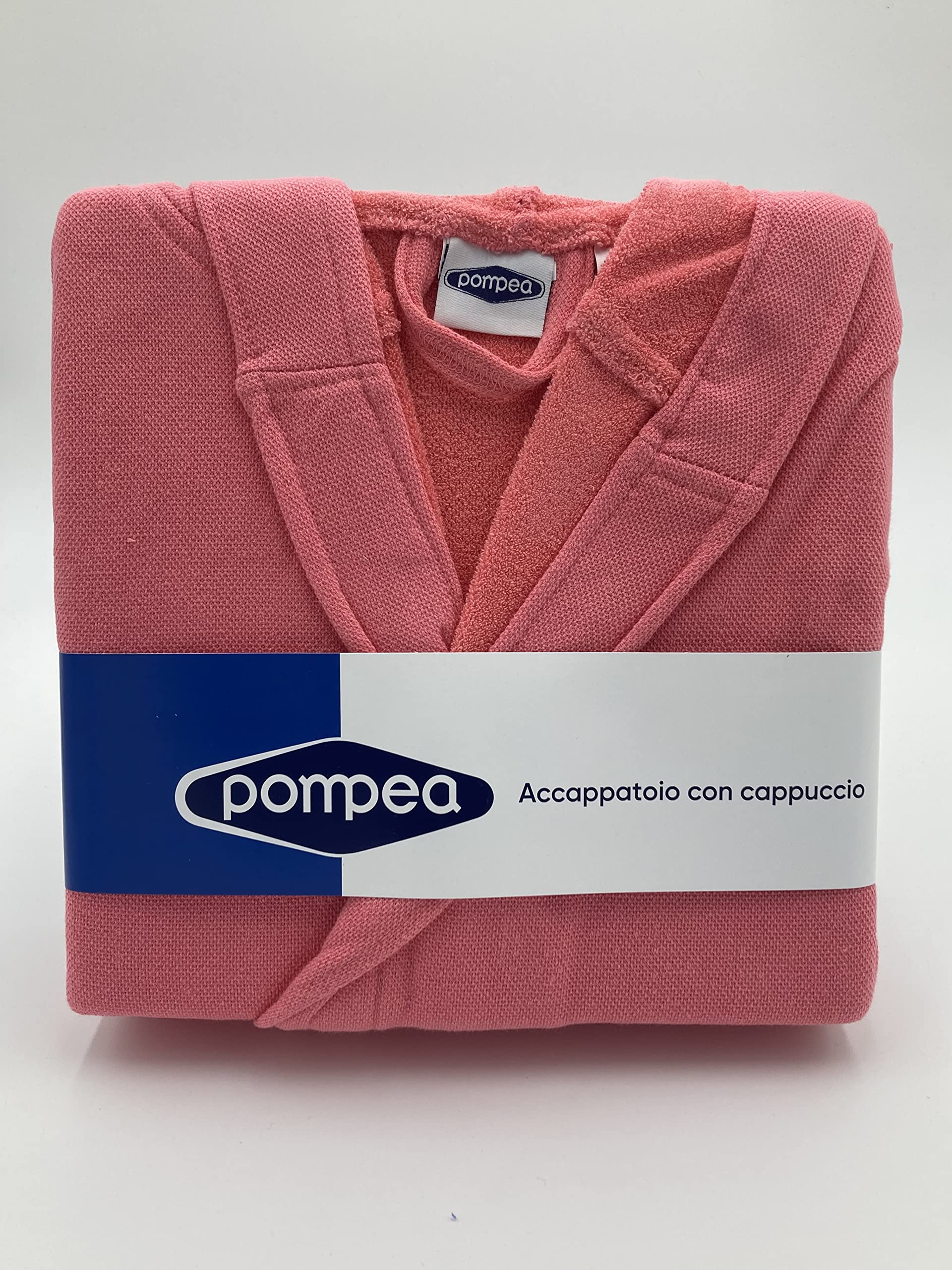 Novia Pompea accappatoio Uomo Donna con cappuccio Microspugna (jersey) (L/XL, Rosa)