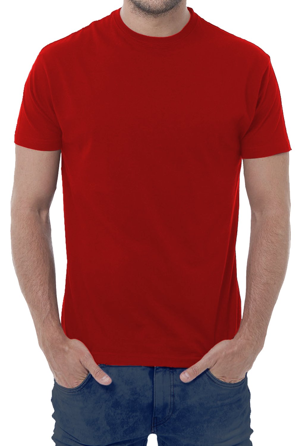 Fermento Italia Maglietta T-Shirt Uomo - 100% Cotone - 150 Grammi - JHK MOD. TSRA 150 (44-46 M EU Uomo, Rosso)
