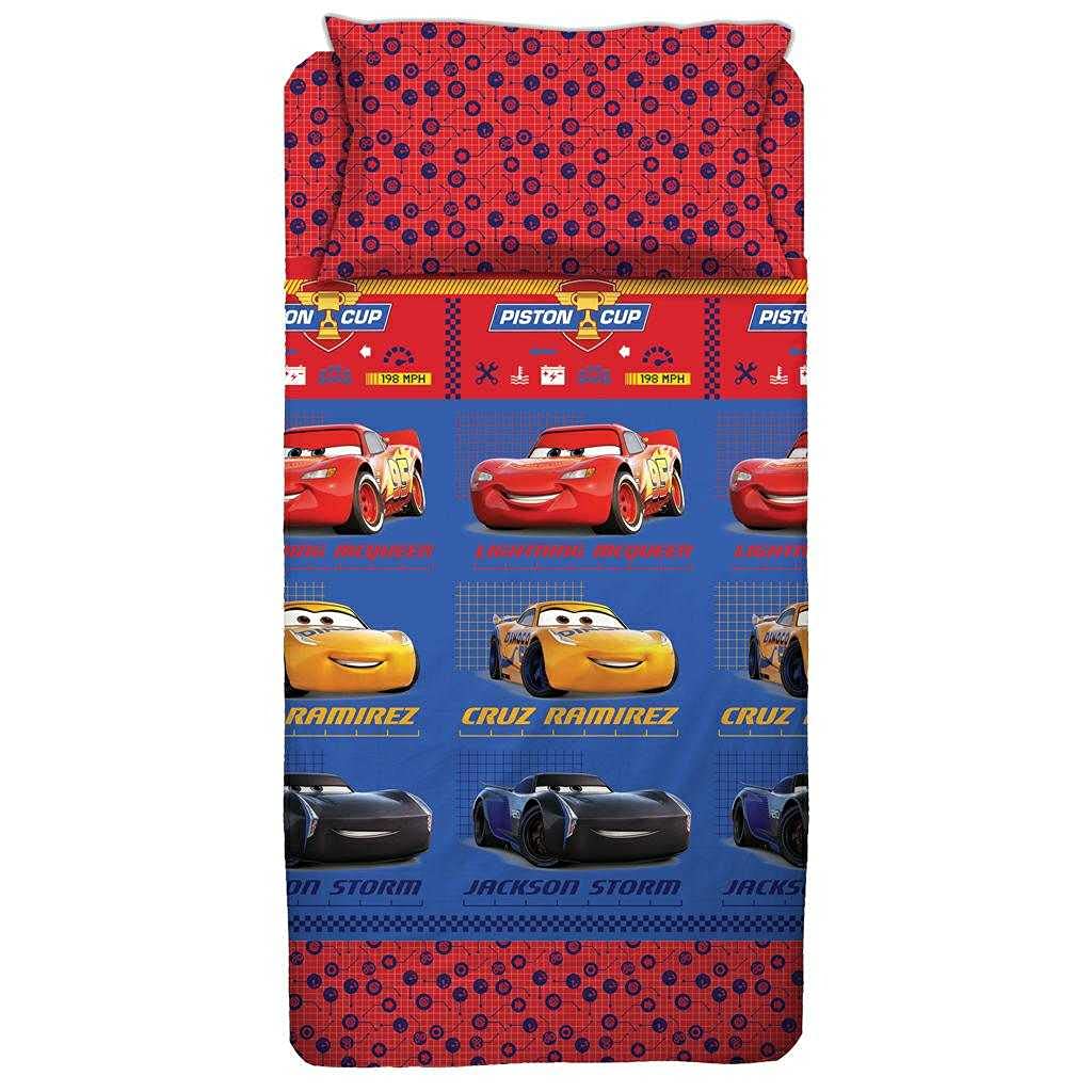 completo letto singolo in cotone CARS pixar coppia lenzuola una piazza