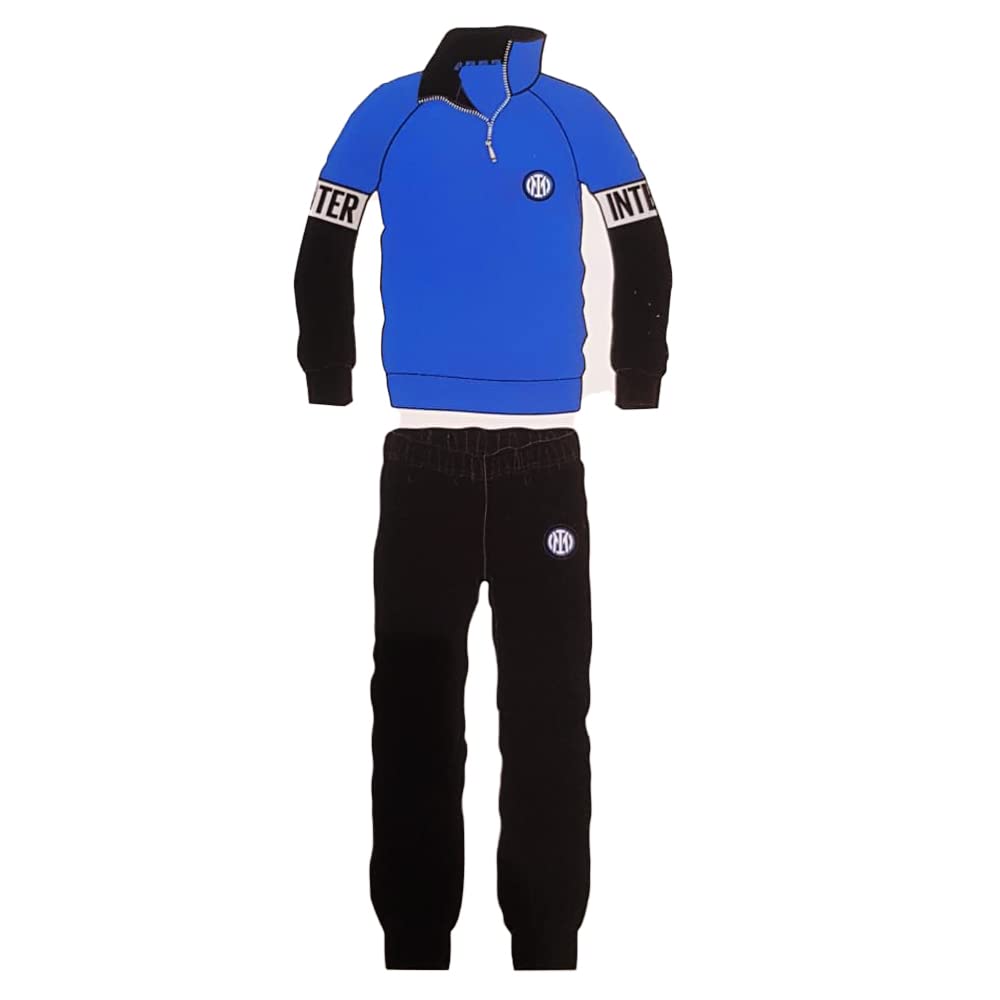Inter FC Pigiama Ragazzi in Pile Caldo Prodotto Ufficiale Art.15134 (Royal) (16 Anni)