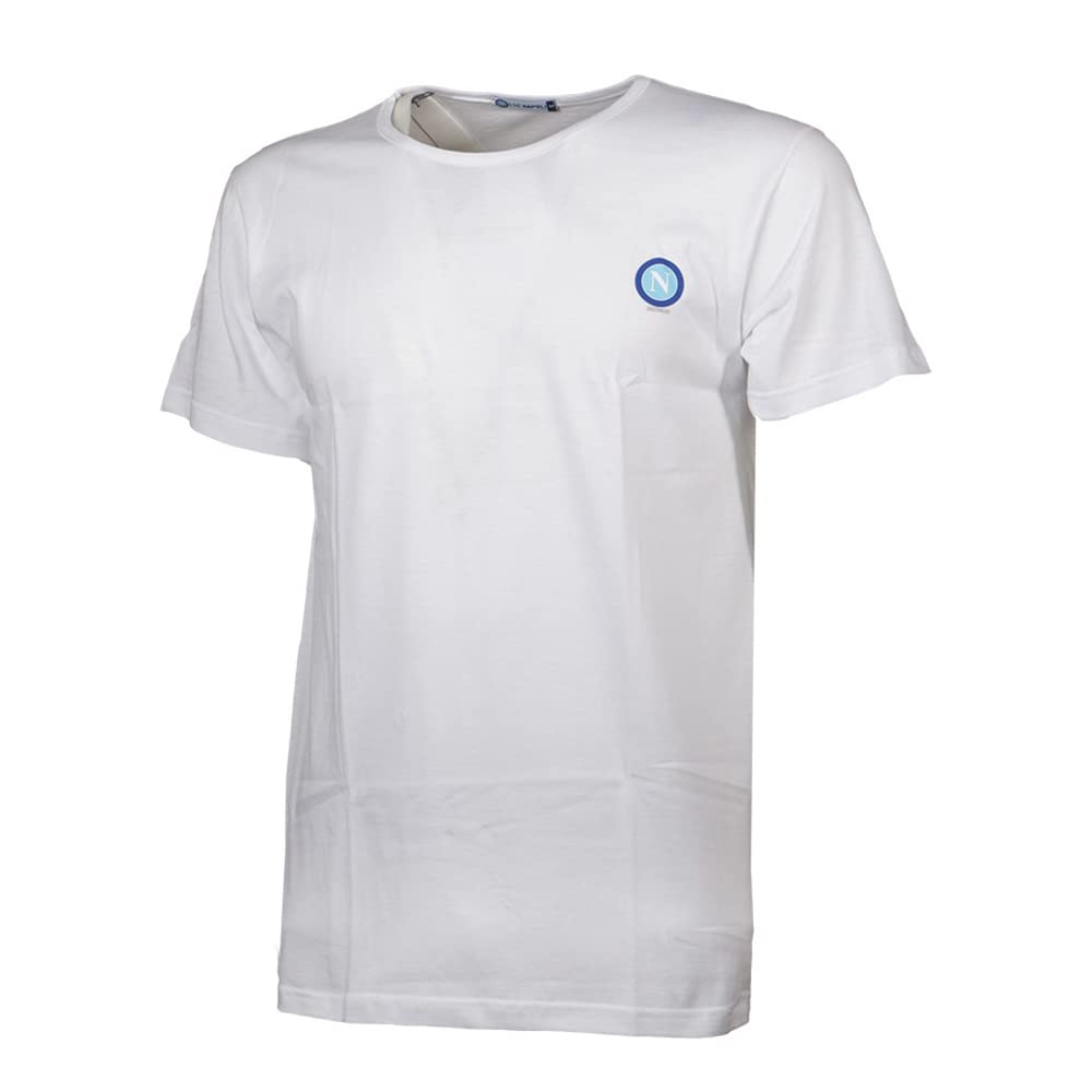 ORIGINAL INTIMO SSC Napoli T-Shirt in 100% Cotone Prodotto Ufficiale Maglia in 3 Colori (L, Nero)
