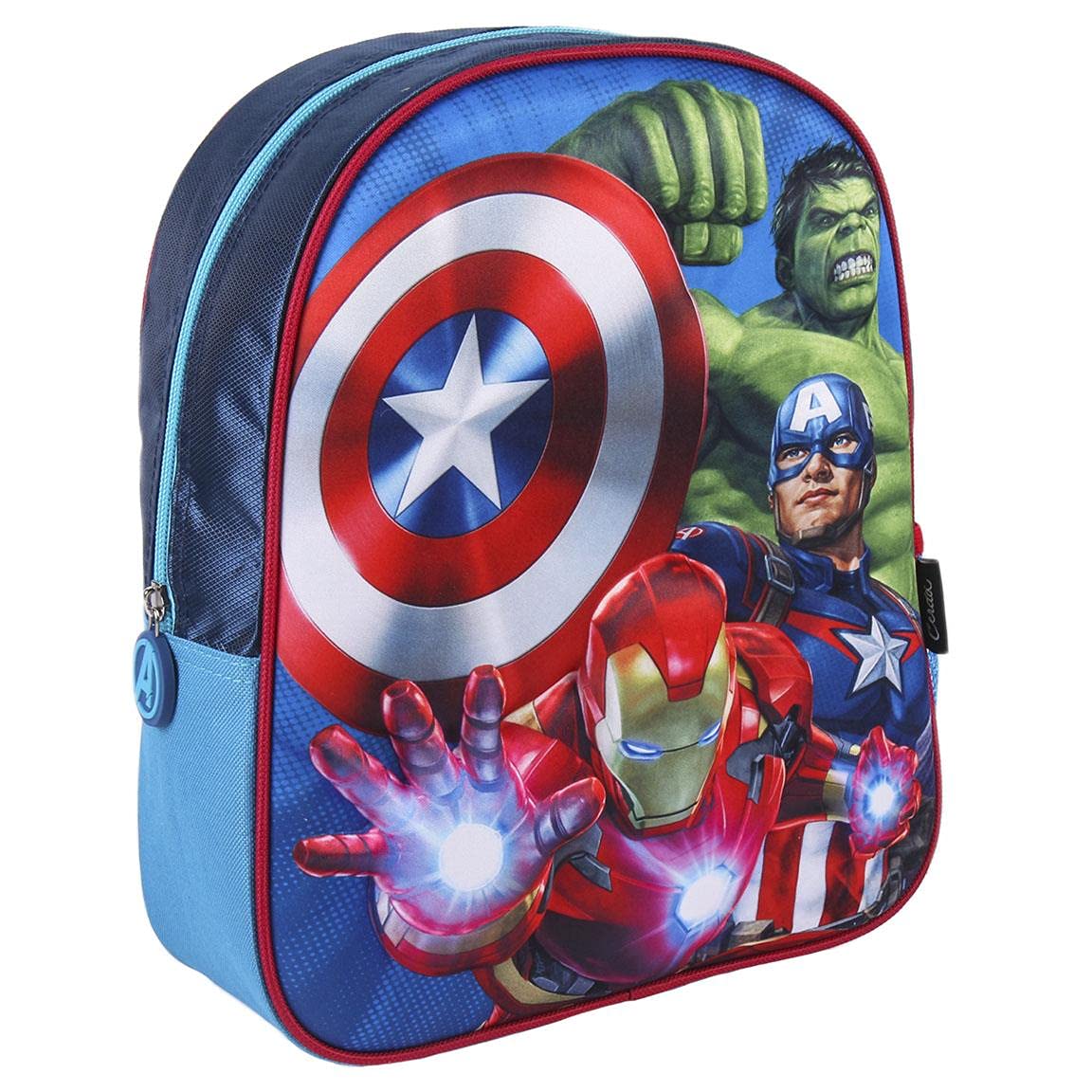 CERDÁ LIFE\'S LITTLE MOMENTS Mochila 3D Infantil The Avengers de Bosillo Unico-Licencia Oficial Marvel, Unisex Niños, Rojo, Tagli