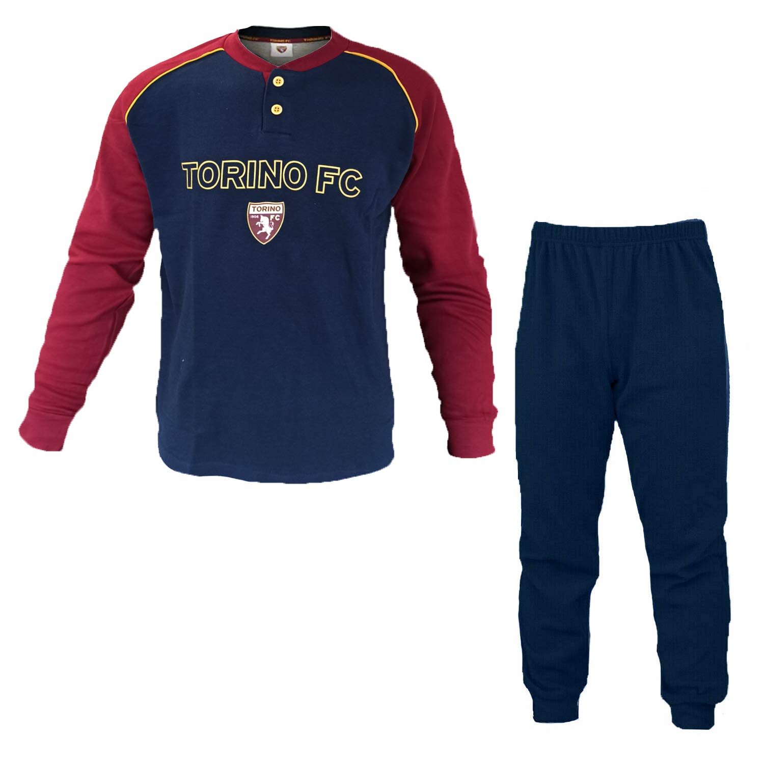 fc torino Pigiama Uomo in Caldo Cotone Prodotto Ufficiale Art. TO14095 (XL, Navy)
