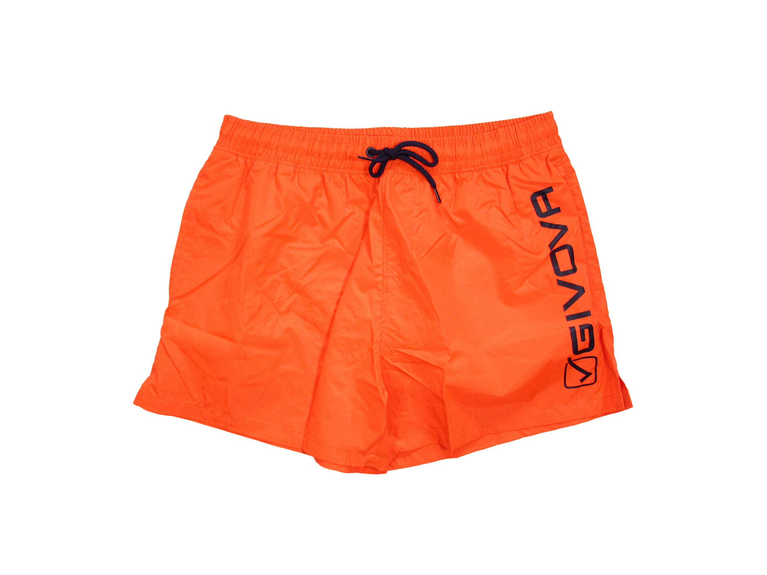 Givova Costume da Bagno Uomo Boxer Bermuda Mare in Nylon, Tinta Unita Colori Fluo - 4551V (M, Arancio)