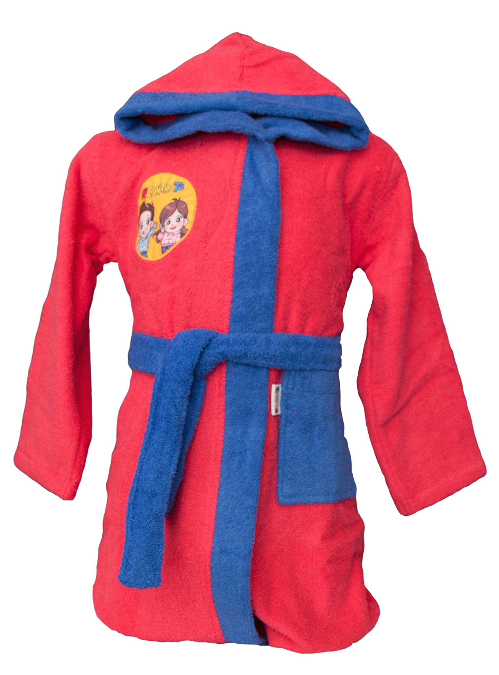 Me Contro Te Accappatoio Originale Luì e Sofì Spugna di Puro Cotone Con Cappuccio Bambina Bambino (5/6 anni)