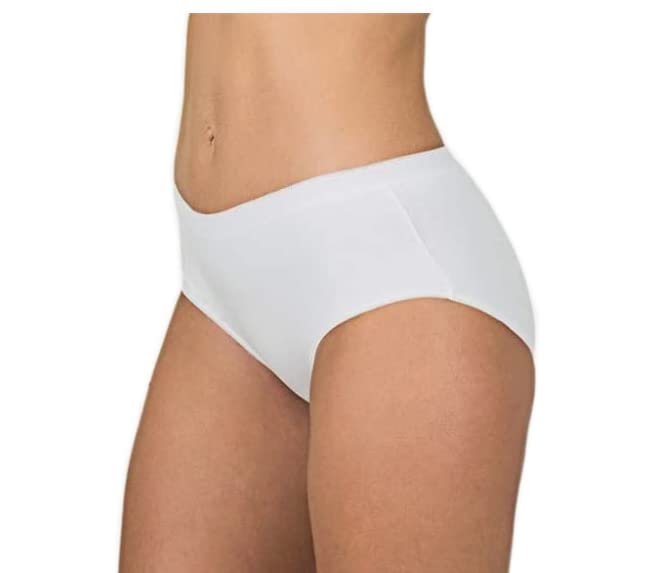 Liabel 6 Slip Donna Midi in Cotone bielastico Art. L1700 (4, Bianco)